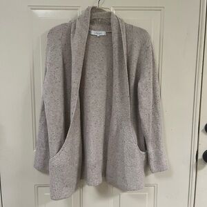 Verve Ami Cream Cardigan Sweater with Shawl Collar